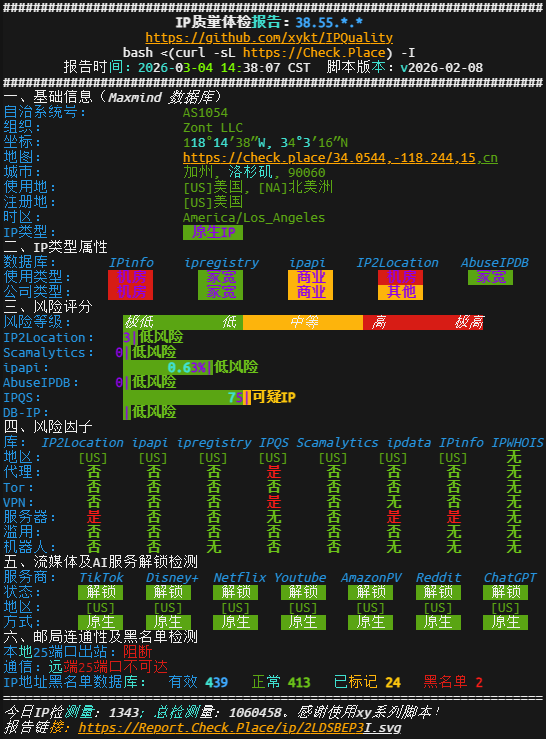 【测评】VMISS 美西优化VPS 1C1G15G（500G流量）